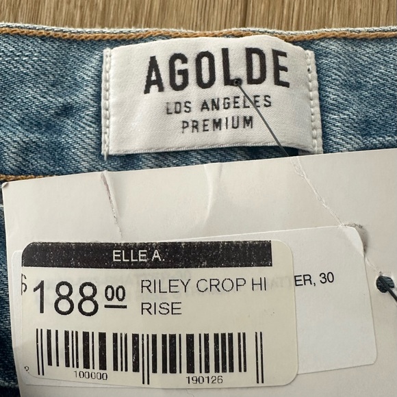 NWT AGOLDE Riley Hi Rise Straight Crop - Picture 8 of 14